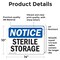 Signmission Sterile Storage, 14 in W x Rectangle, Vinyl Decal OS-2PACK-NS-D-1014-L-18465 - alternate 2